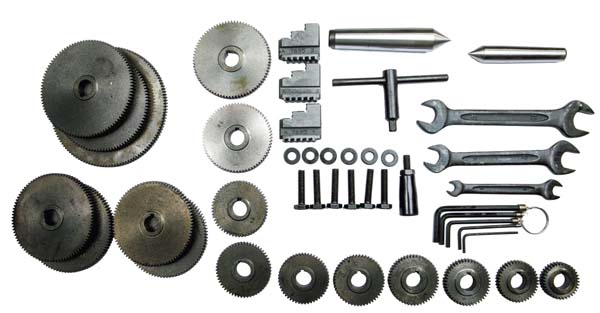 Стандартний комплект постачання токарного верстата BD 8 Jet BD-8 Стандартний комплект постачання токарного верстата BD 8